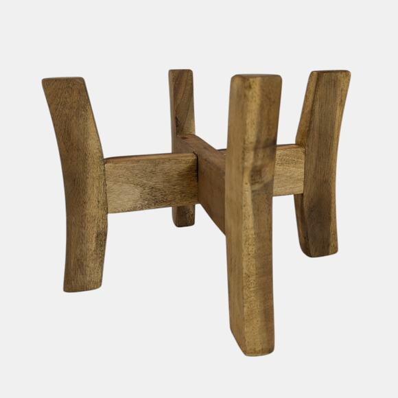 other Other - Free Standing Mid Century Style Wooden Plant Stand for 6 Inch Pots